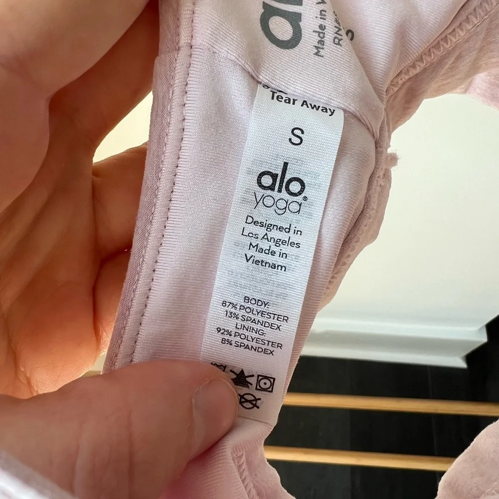Alo yoga alosoft bra in pink heather